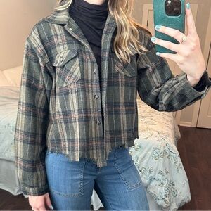 POL | plaid flannel jacket